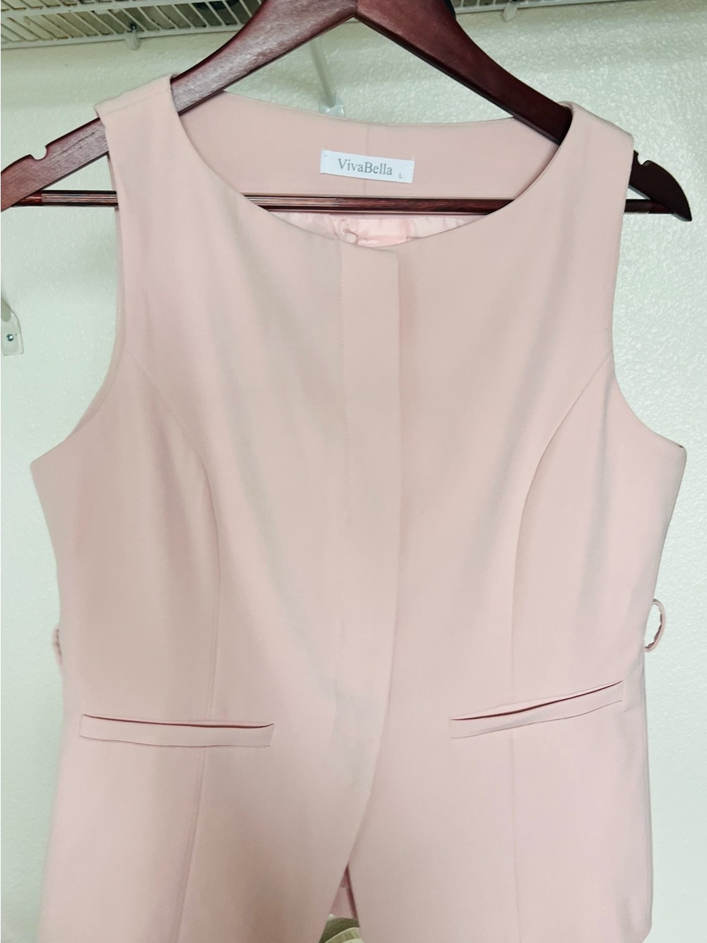 Abella Blush Pink Button-Front Blouse/Shirt Set NWOT